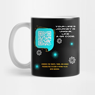 Motivational quote: Your Life's Journey is Unique Like a QR Code Mug